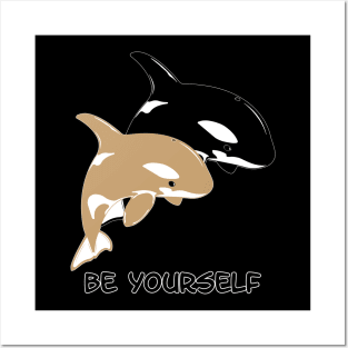 Albino Orca Killer Whale Couple Posters and Art